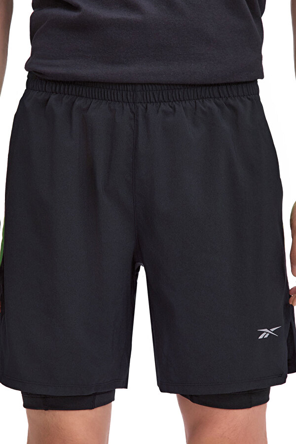 Reebok Running 2-1 Short Черный Мужчина Шорты