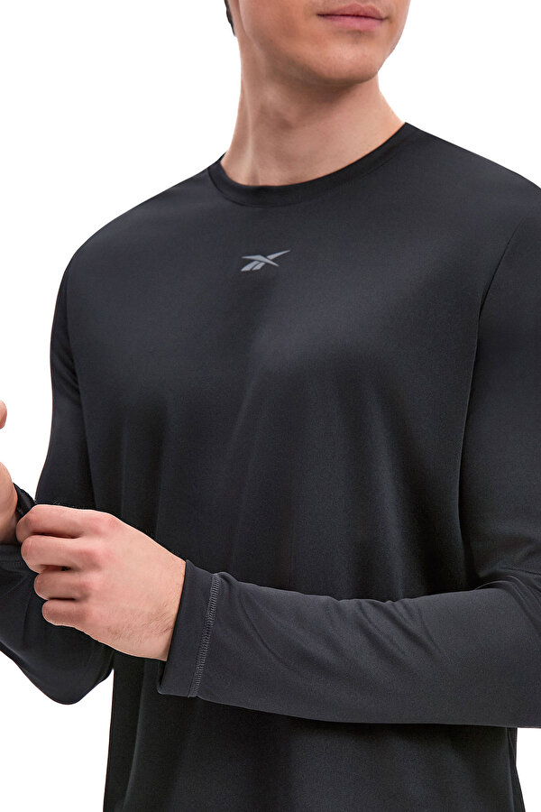 Reebok Id Train Ls Tech Tee Черный Мужчина Лонгслив