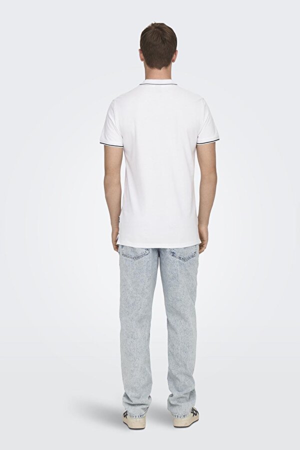 Only&Sons Only & Sons Erkek Polo Yaka T Shirt 22024827 BEYAZ