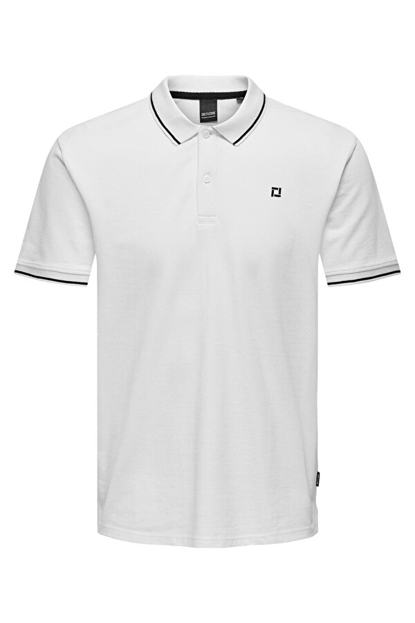 Only&Sons Only & Sons Erkek Polo Yaka T Shirt 22024827 BEYAZ