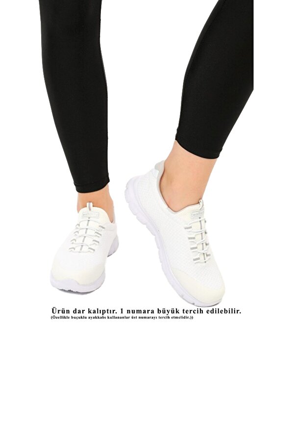 Walkway Beyaz Gümüş Comfort Kadın Spor Ayakkabı