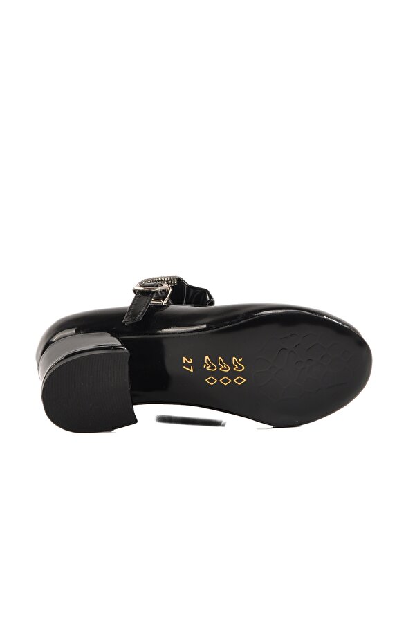 A Spor Aspor Siyah Fiyonk Kurdeleli Bantlı Kız Çocuk Babet