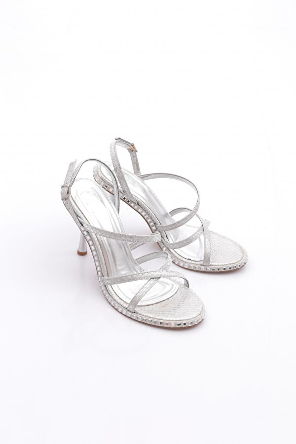 DGN 2432 Kadin Arkadan Bağlamali Topuklu Abiye Ayakkabi