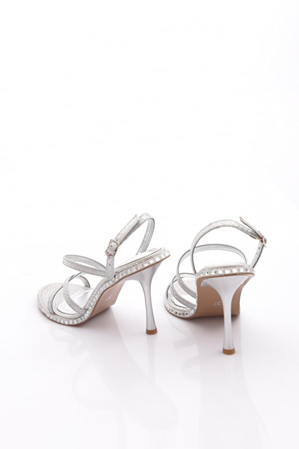 DGN 2432 Kadin Arkadan Bağlamali Topuklu Abiye Ayakkabi