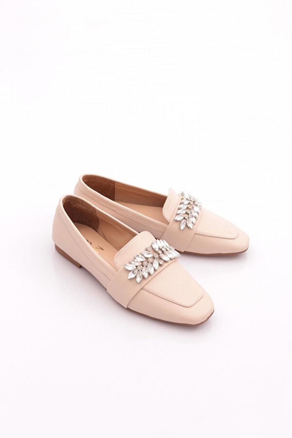 DGN 50085-23Y Kadin Kristal Taşli Tokali Loafer