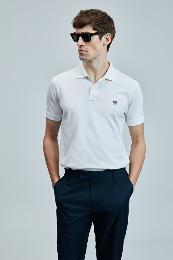 Lufian Erkek Polo Yaka T Shirt 111040206 BEYAZ
