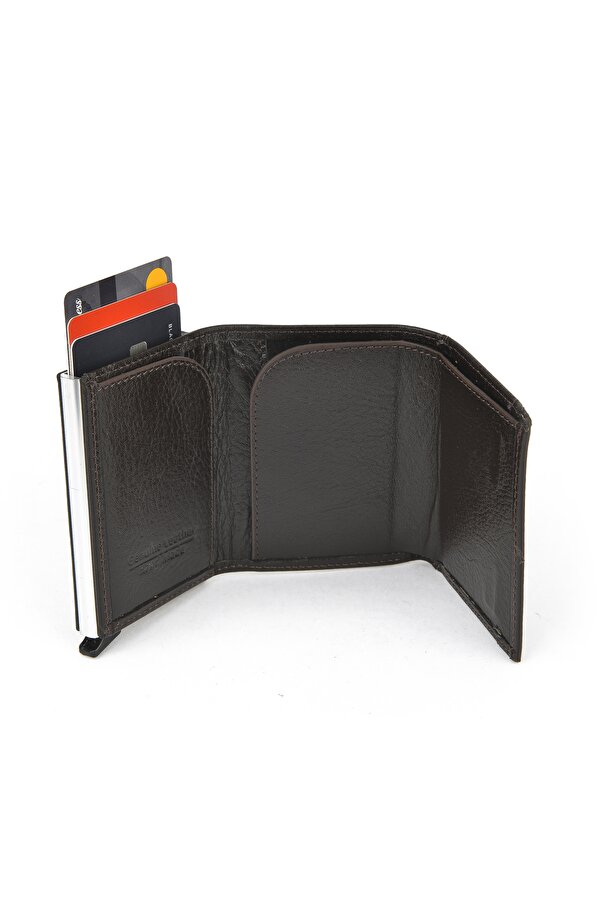 Ziya Erkek Hakiki Deri Mekanizmalı Cüzdan 1519841ZYMK13 Acı Kahve