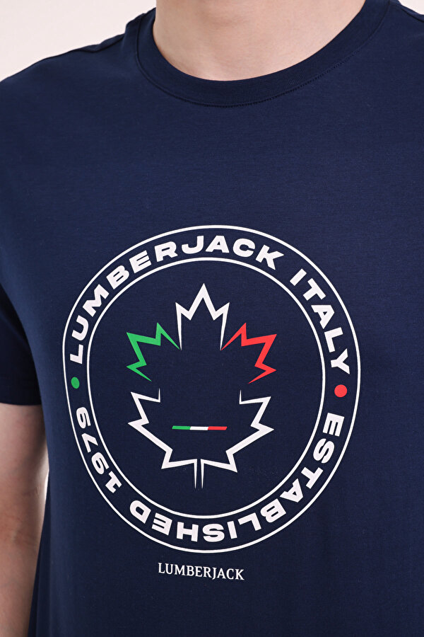 Lumberjack ML RENATO 11ITL414 5FX Lacivert Erkek Kısa Kol T-Shirt