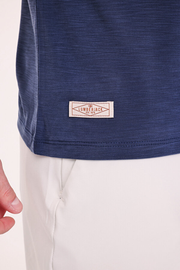 Lumberjack ML JASPER 11URB1052 5FX İndigo Erkek Kısa Kol T-Shirt