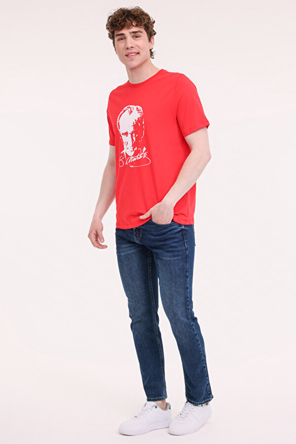 Kinetix UL 11ATA-Y51 5FX Kırmızı Unisex Kısa Kol T-Shirt