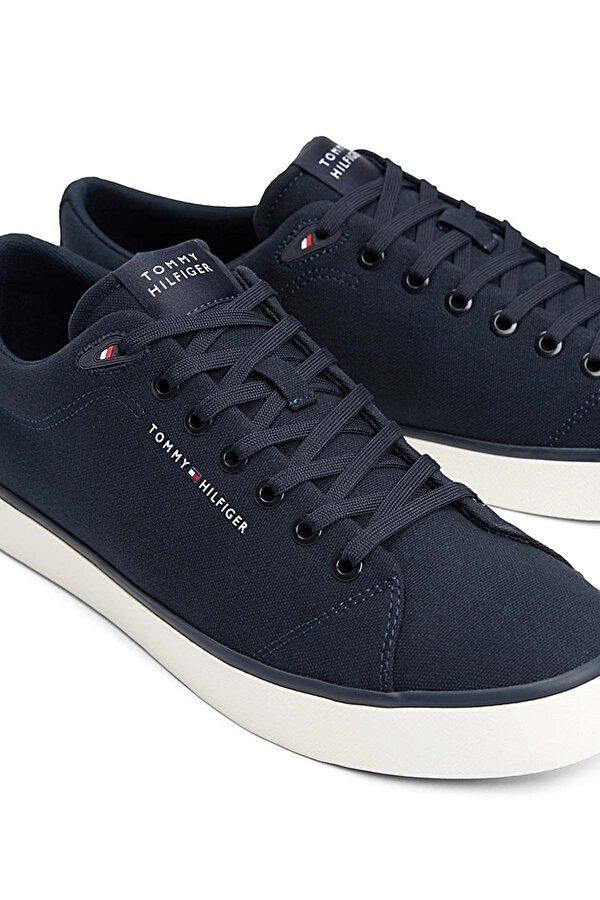 Tommy Hilfiger TH HI VULC LOW CORE CANVA Siyah Erkek Sneaker