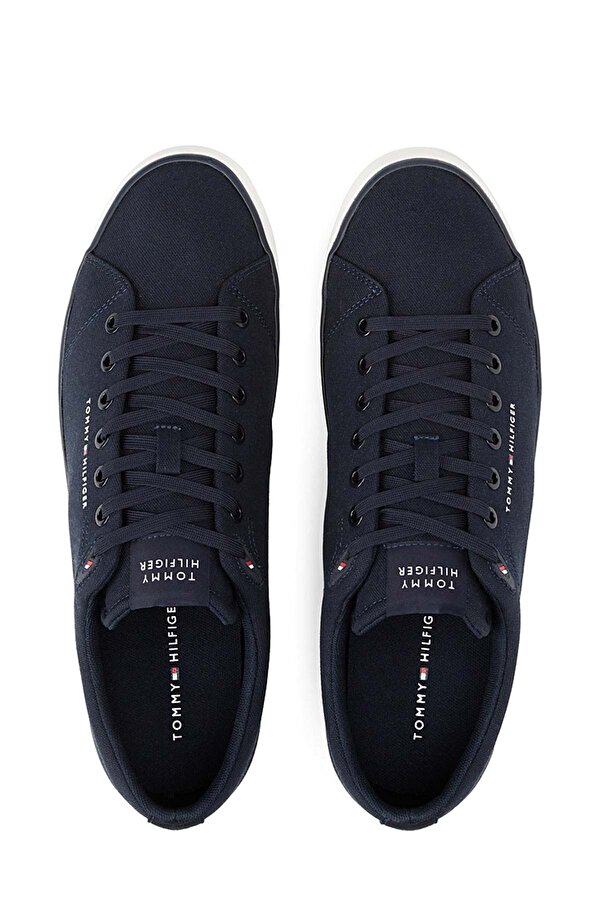 Tommy Hilfiger TH HI VULC LOW CORE CANVA Siyah Erkek Sneaker