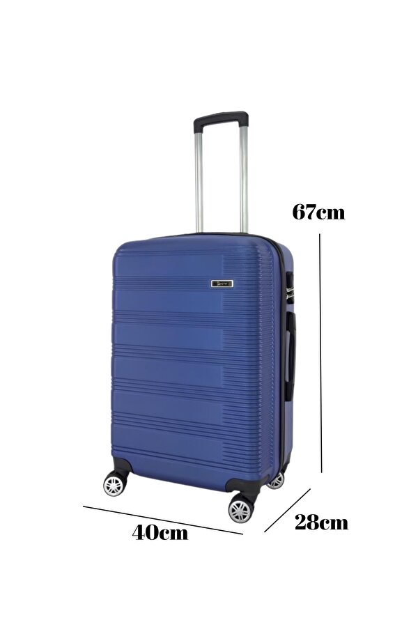 Louisiana Polo Orta Boy Valiz 4x2 Teker Mavi 1451