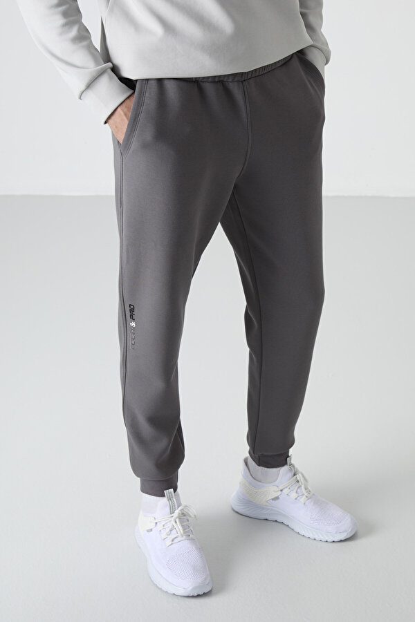 TOMMYLIFE Koyu Gri Bağcıklı Dar Paça Erkek Eşofman Alt - 84999
