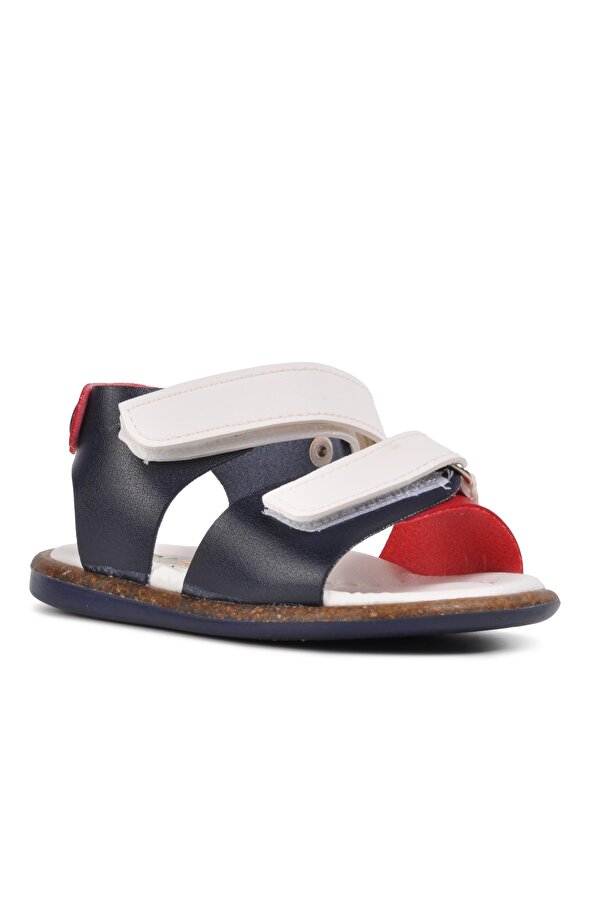 A Spor Aspor Lacivert Beyaz Kırmızı Comfort Erkek Çocuk Düz Sandalet