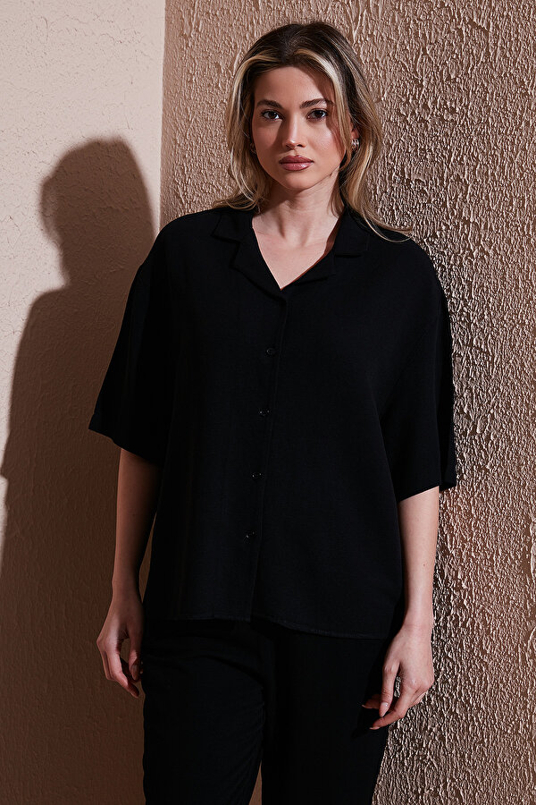 Fashion Friends Bayan Gömlek 25Y0605K1 SİYAH