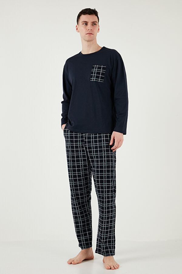 Buratti Erkek Pijama Takımı 6572001 LACİVERT-YEŞİL