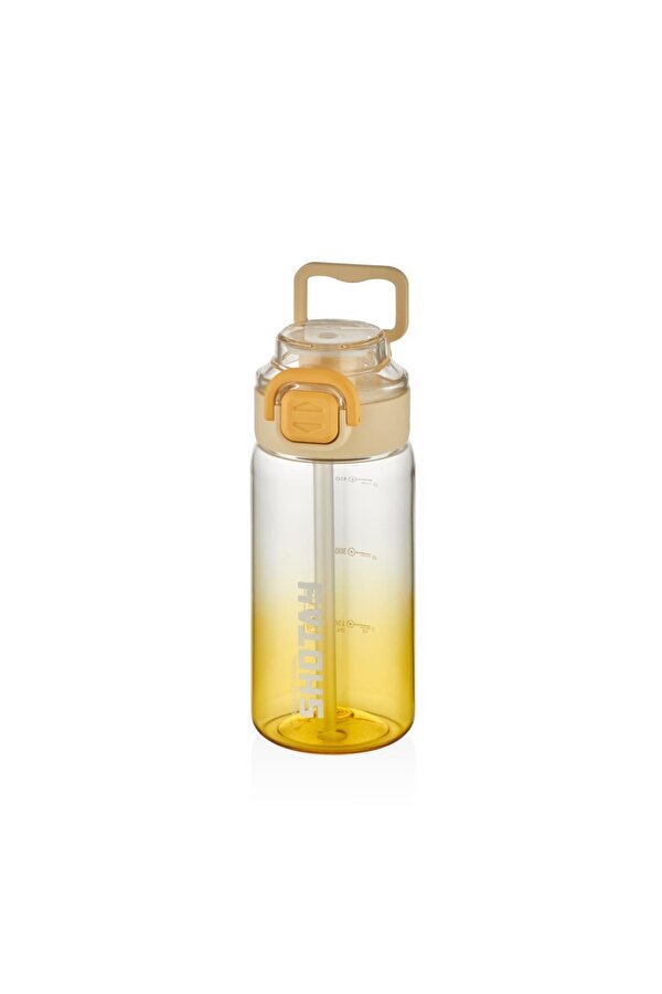 Shotay Su Matarası Straw Gradient Polikarbon Sarı 600Ml