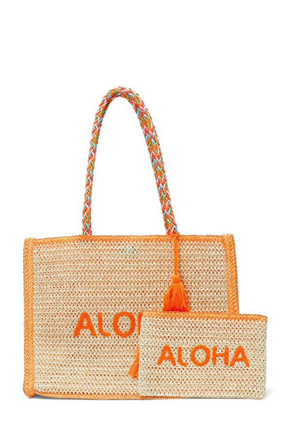 Butigo HASIR ALOHA PLJ 5FX Turuncu Kadın Plaj Çantası