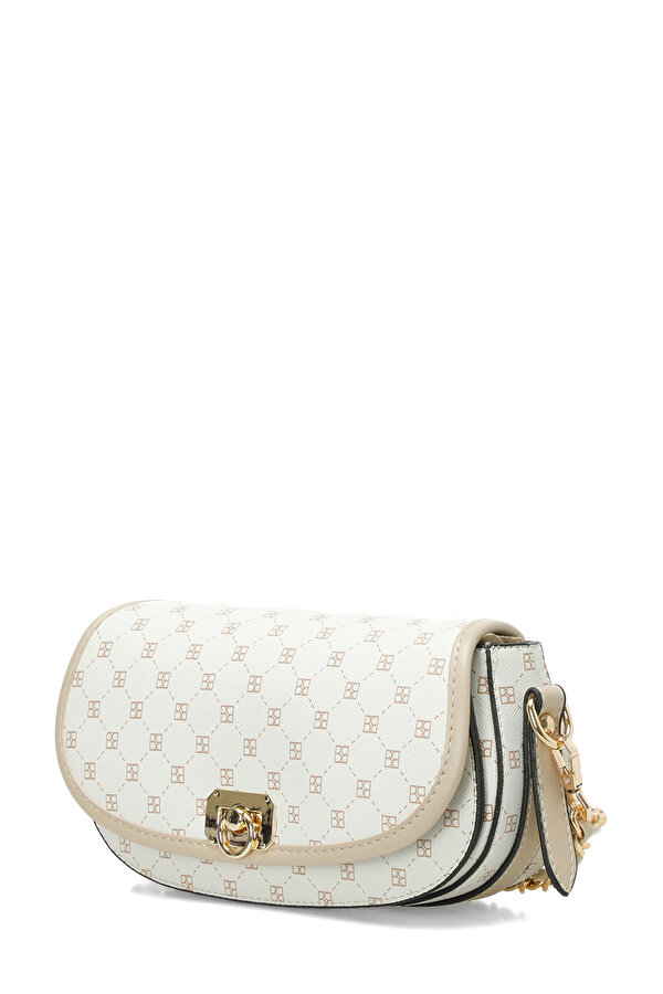 Butigo MNG GARNI KPK CPRZ 5FX EKRU MULTI Kadın Çapraz Çanta