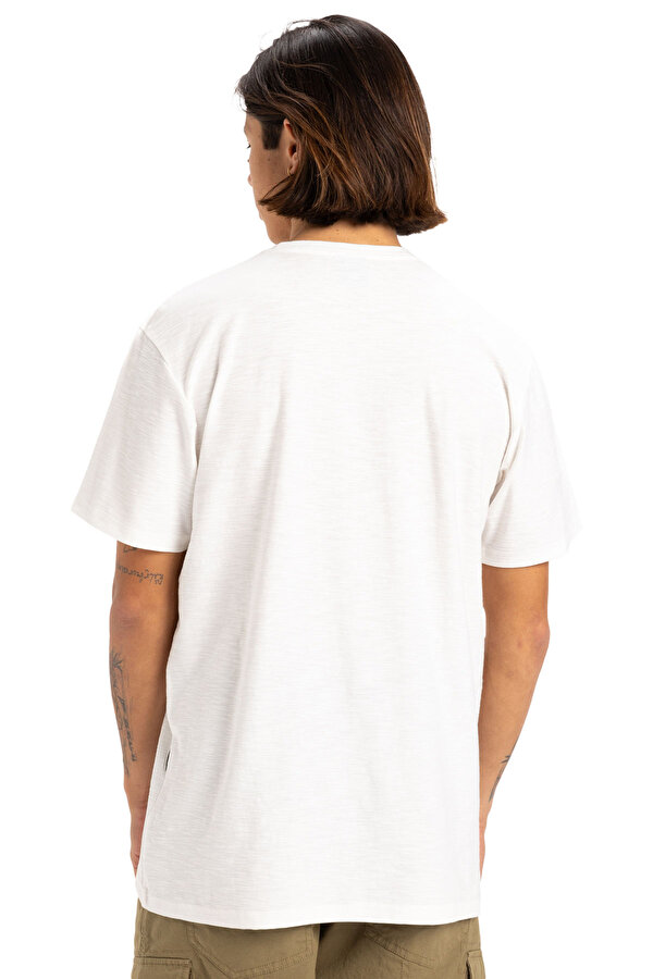 Quiksilver SLUB ROUNDNECK Beyaz Erkek Kısa Kol Gömlek