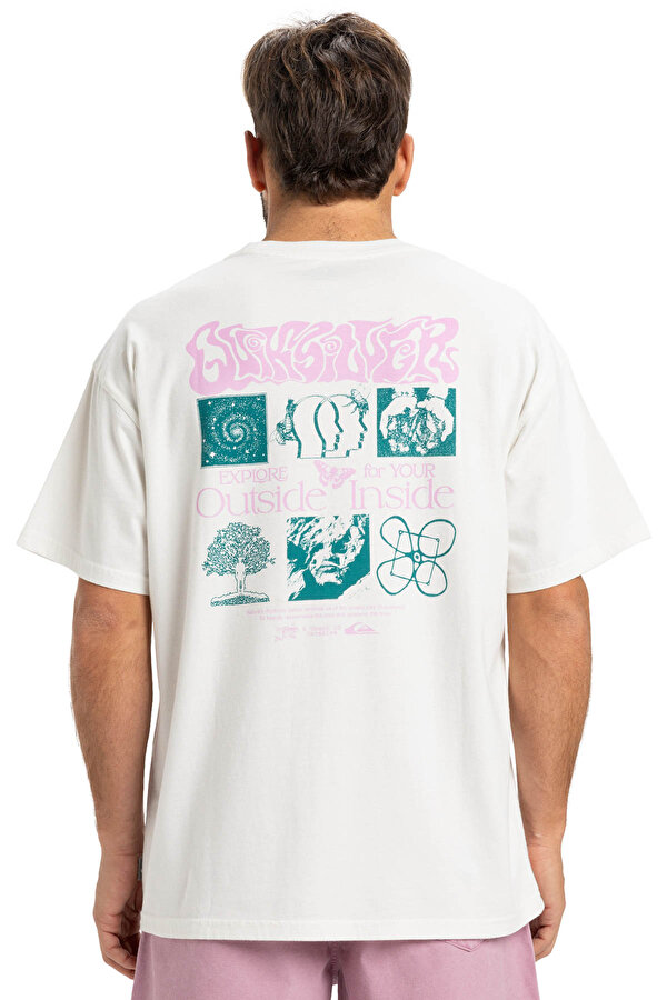 Quiksilver HW OUTSIDE INSIDE SS Beyaz Erkek Kısa Kol T-Shirt