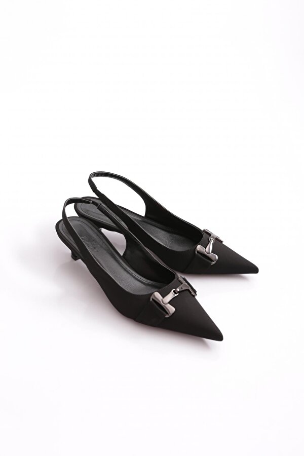 DGN 6015 Kadin Metal Aksesuarli Topuklu Ayakkabi