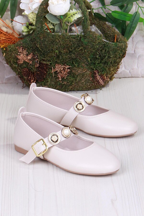 Fort 01-633 Soft Toka Detaylı Şık Ev İş Ofis Rahat Günlük Ayakkabı Kadın Babet