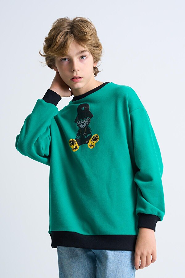 Alexander Gardi ALEXANDERGARDI Baskılı Bisiklet Yaka Çocuk Sweatshirt