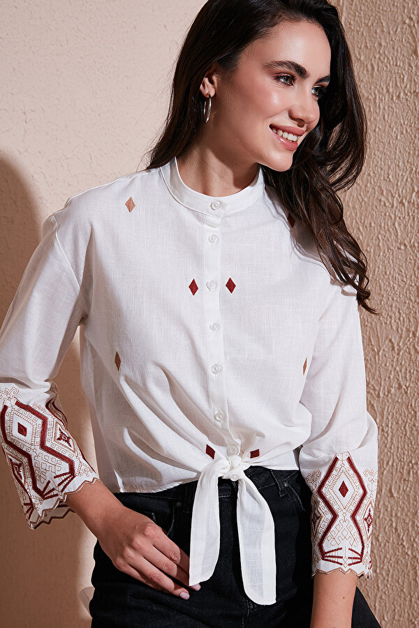 Lela Bayan Gömlek 6110097 EKRU-BAKIR