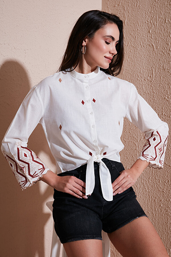 Lela Bayan Gömlek 6110097 EKRU-BAKIR