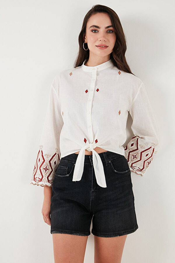 Lela Bayan Gömlek 6110097 EKRU-BAKIR