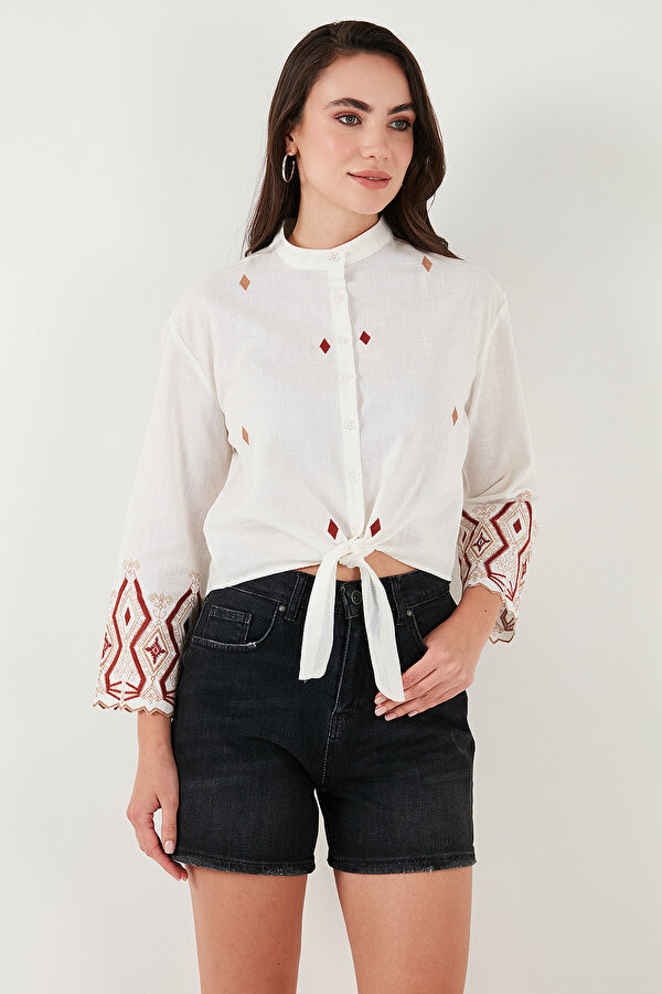 Lela Bayan Gömlek 6110097 EKRU-BAKIR