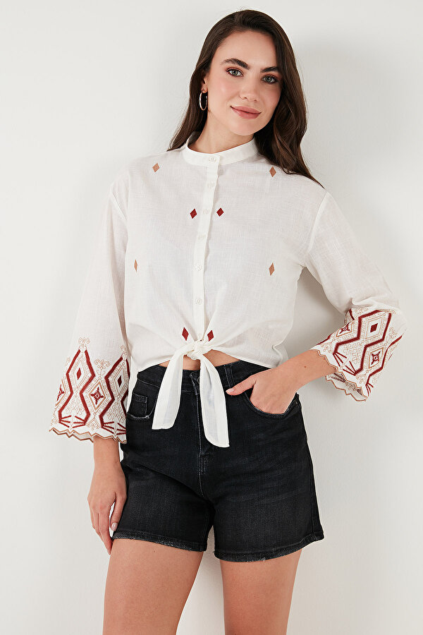 Lela Bayan Gömlek 6110097 EKRU-BAKIR