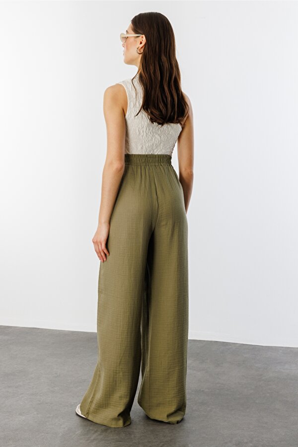 GENIUS STORE Müslin Palazzo Kadın Pantolon MÜSLİN-PANTOLON