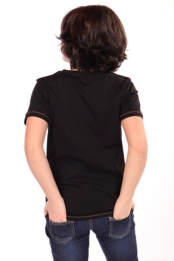 Toontoy Kids Toontoy Erkek Çocuk Önü Süs Cepli Yazı Baskılı Tişört