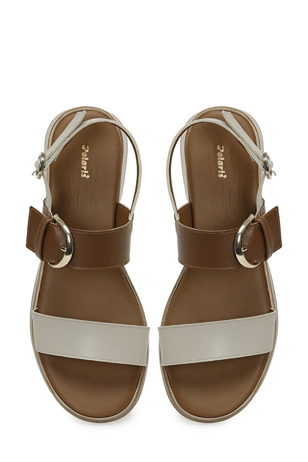 Polaris 325067.Z 5FX Taba Kadın Dolgu Topuk Sandalet