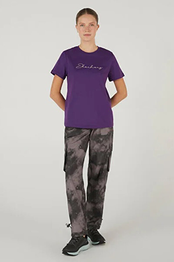 Skechers Graphic Tee Mor Kadın Kısa Kol T-Shirt