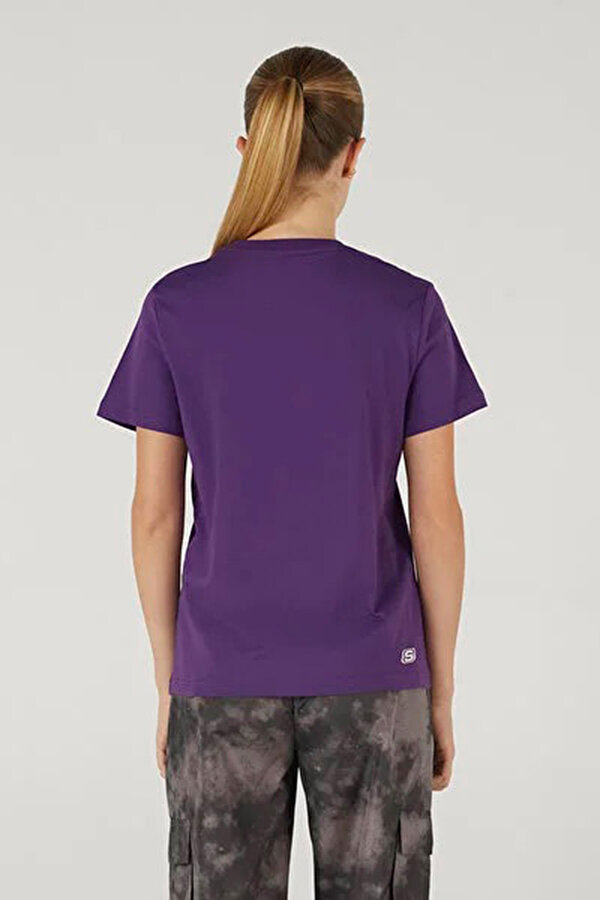 Skechers Graphic Tee Mor Kadın Kısa Kol T-Shirt