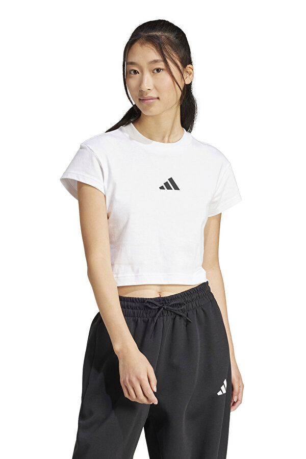 adidas W FI SL BB TEE      WHITE Beyaz Kadın Kısa Kol T-Shirt