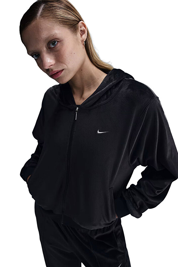 Nike W Nsw Nk Chll Vlr Fz Hdy Черный Женщина Толстовка На Молнии