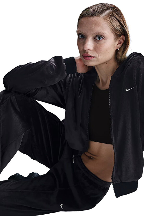 Nike W Nsw Nk Chll Vlr Fz Hdy Черный Женщина Толстовка На Молнии