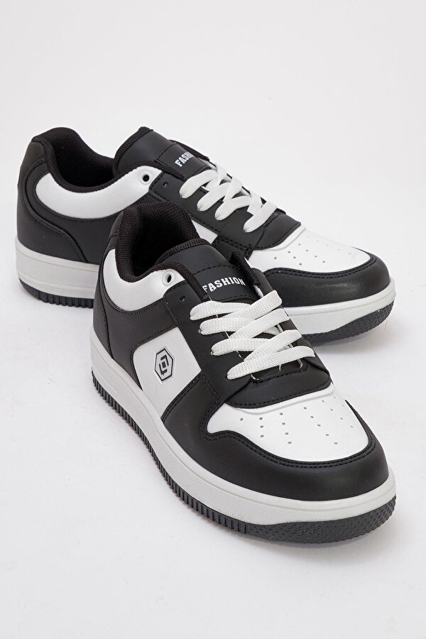 Ccway Bağcıklı Erkek Spor Ayakkabı BEYAZ SİYAH