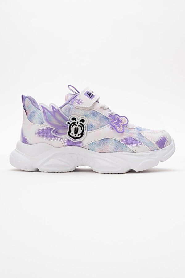 Ccway Cırtlı Bağlı Anorak Çocuk Spor Ayakkabı 31-35 BEYAZ LİLA