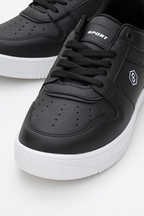 Ccway Bağcıklı Erkek Spor Ayakkabı BEYAZ SİYAH