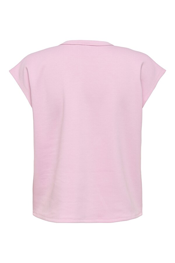 Only Kadın Onllucıa Bisiklet Yaka Kolsuz T-Shirt 15346670 Pembe