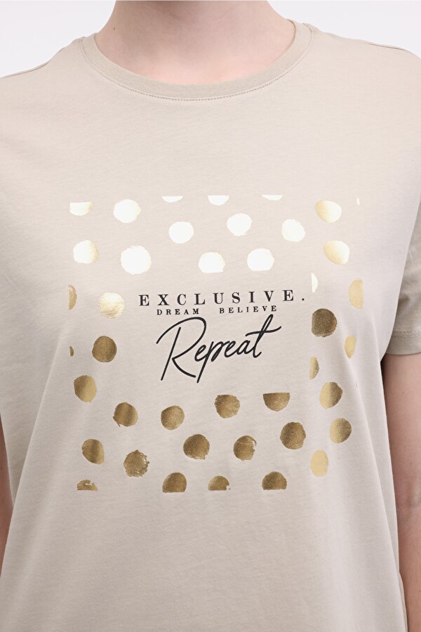 Kinetix WL BORIS 11BT201 5FX Haki Kadın Kısa Kol T-Shirt