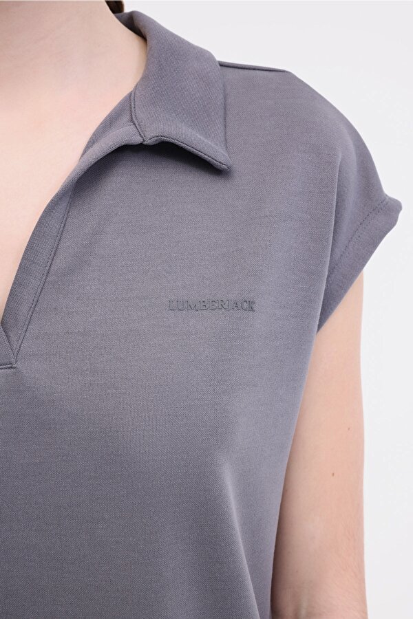 Lumberjack WL RAIN 11SS181 5FX ANTRASIT Kadın Kısa Kol T-Shirt