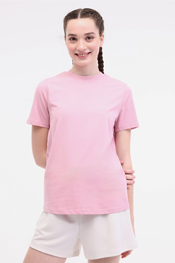 Lumberjack WL ROBI 11MS468 5FX Pembe Kadın Kısa Kol T-Shirt