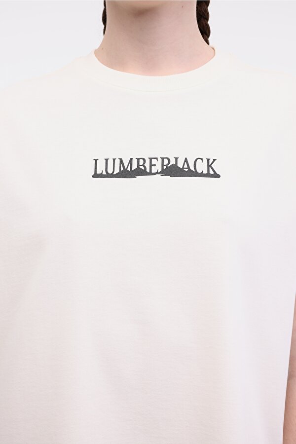 Lumberjack WL SMG 11KT32 5FX Ekru Kadın Kısa Kol T-Shirt